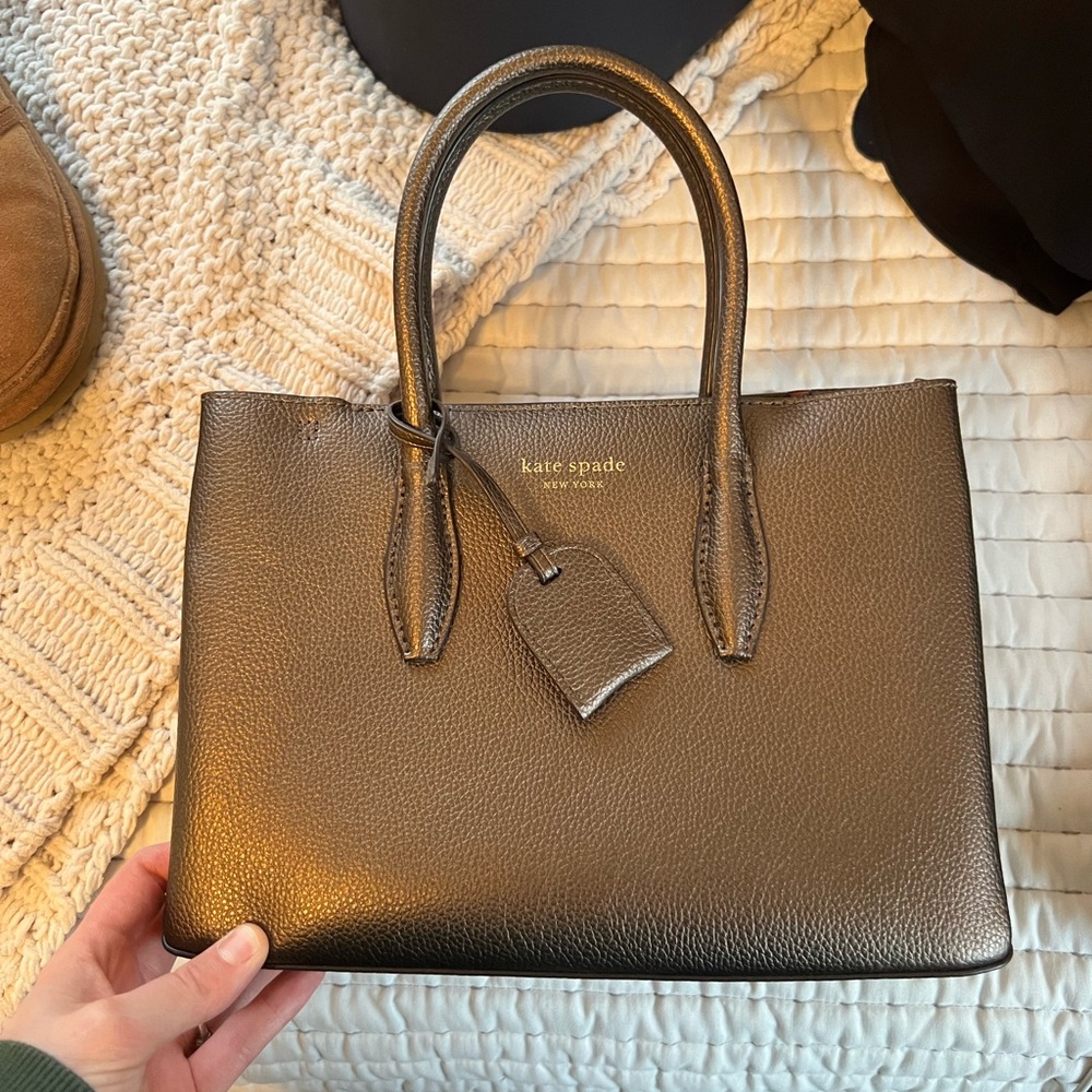 Kate Spade Metallic Bronze Tote Bag